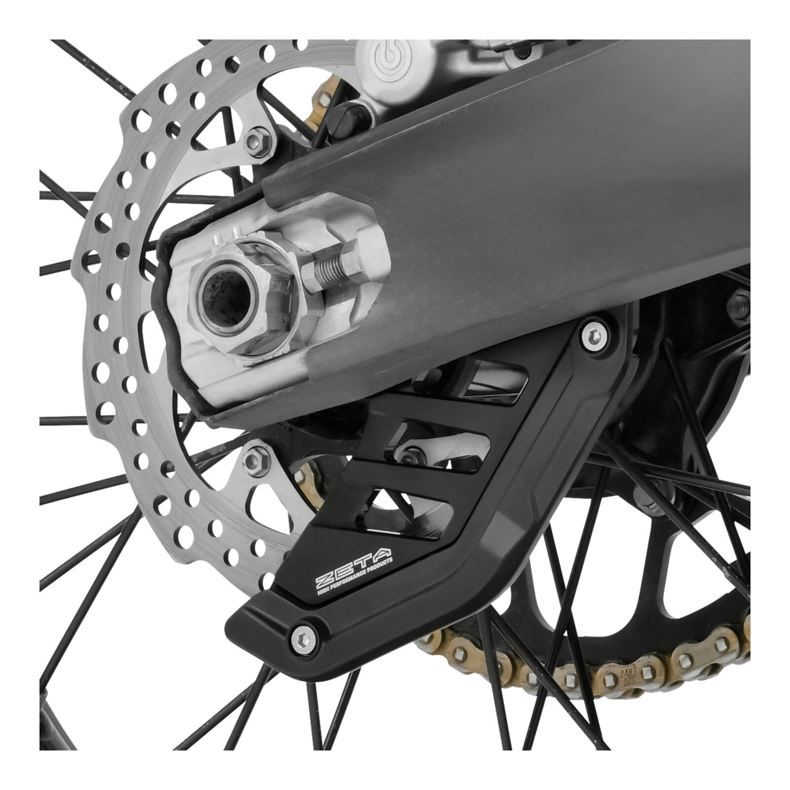 Zeta Rear Brake Disc Guard - KTM, Husqvarna, GasGas - Black - Image 4