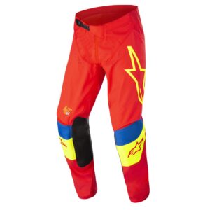 Alpinestars Techstar Quadro Motocross Pants Bright Red/Yellow Fluoro/Blue - Image 1