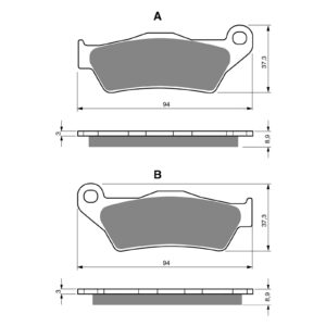 BRAKE PADS GOLDFREN SINT SPRTS GF349 - S3 ( P475 ) HD STREET - Image 1
