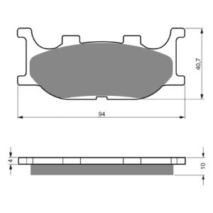 BRAKE PADS GOLDFREN SINTERED SPORTS GF099 - S3 ( PH155 ) - Image 1