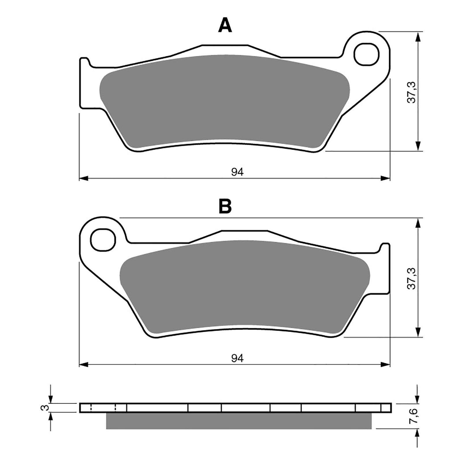 BRAKE PADS GOLDFREN OFFROAD RACING GF031 - K5 ( PR114 ) - Image 1