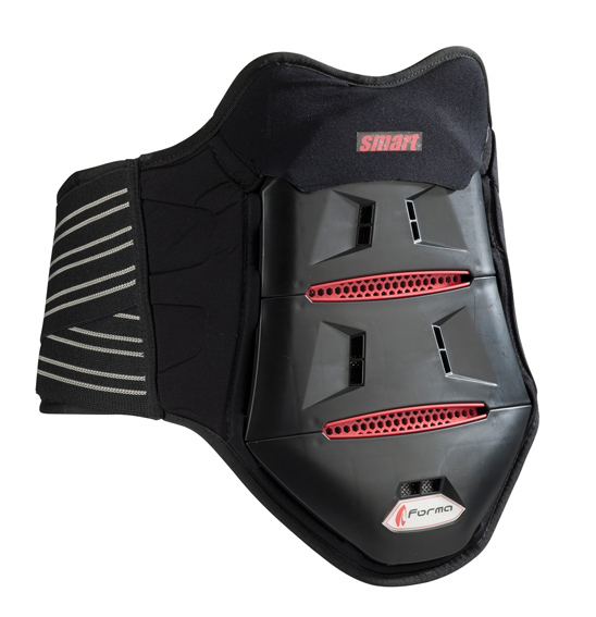 AKIRA 8 CLM SMART BACK GUARD HINGED Blk/red XXL