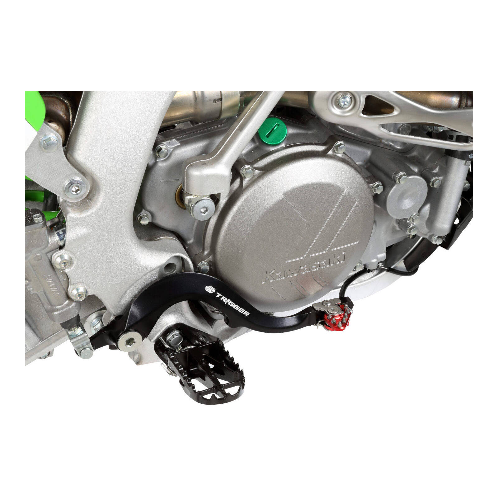 Zeta Trigger Brake Pedal Kawasaki KX450/F '16-20 Red - Image 2