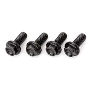 DRC Aluminum M6 Flange Bolts 20mm - Black 4pcs - Image 1