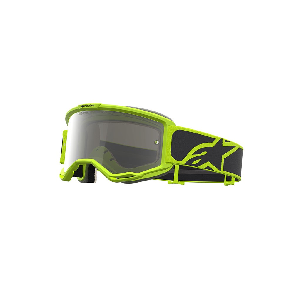 Alpinestars Vision 5 Rora Motocross Goggles Black/Yellow Mirror Silver Lens