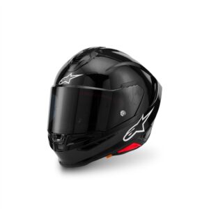 Alpinestars Supertech R7 Helmet Solid Black Gloss - Image 2
