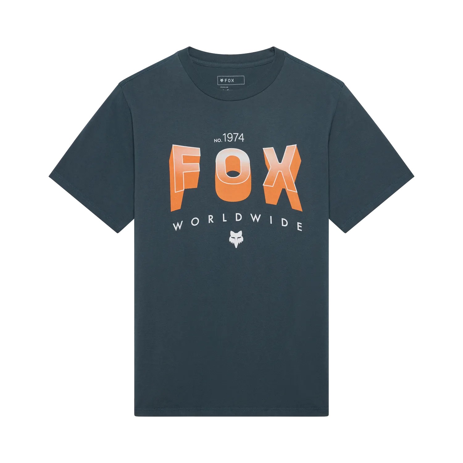 Fox Block 195 Orig Tee Deep Cobalt Blue - Image 2