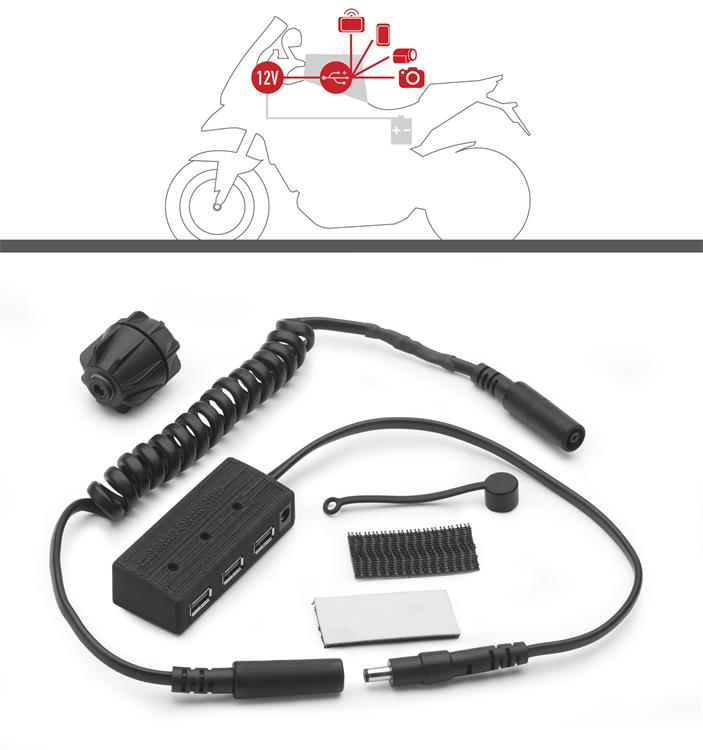 POWER HUB INSIDE TANK BAG WITH USB PORTS - COMBINE WITH S110