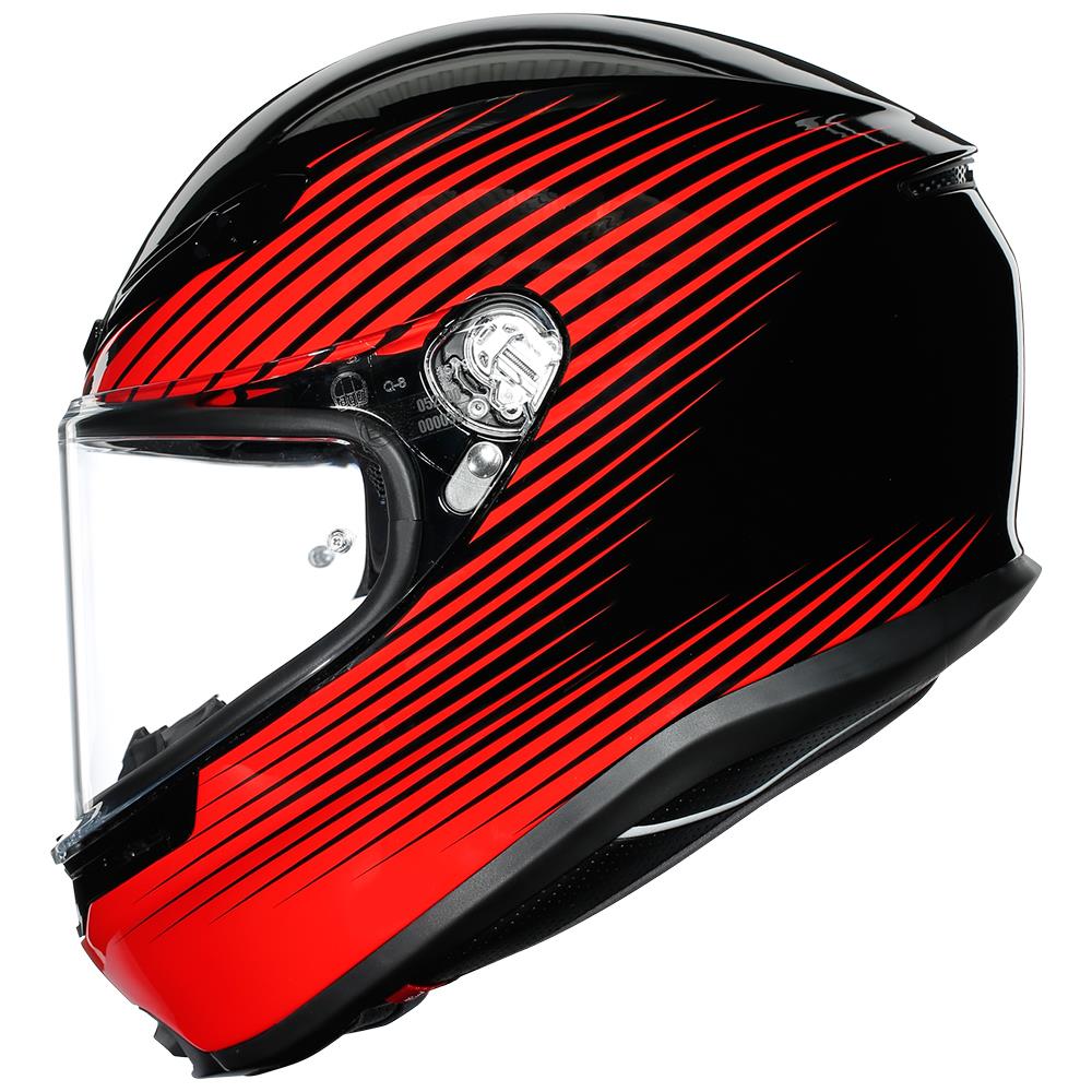 Road Helmet AGV K-6 Rush Black/Red