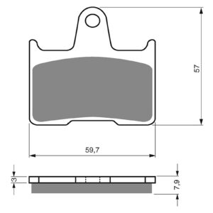 BRAKE PADS GOLDFREN SINTERED SPORTS GF148 - S3 ( PH231 ) - Image 1