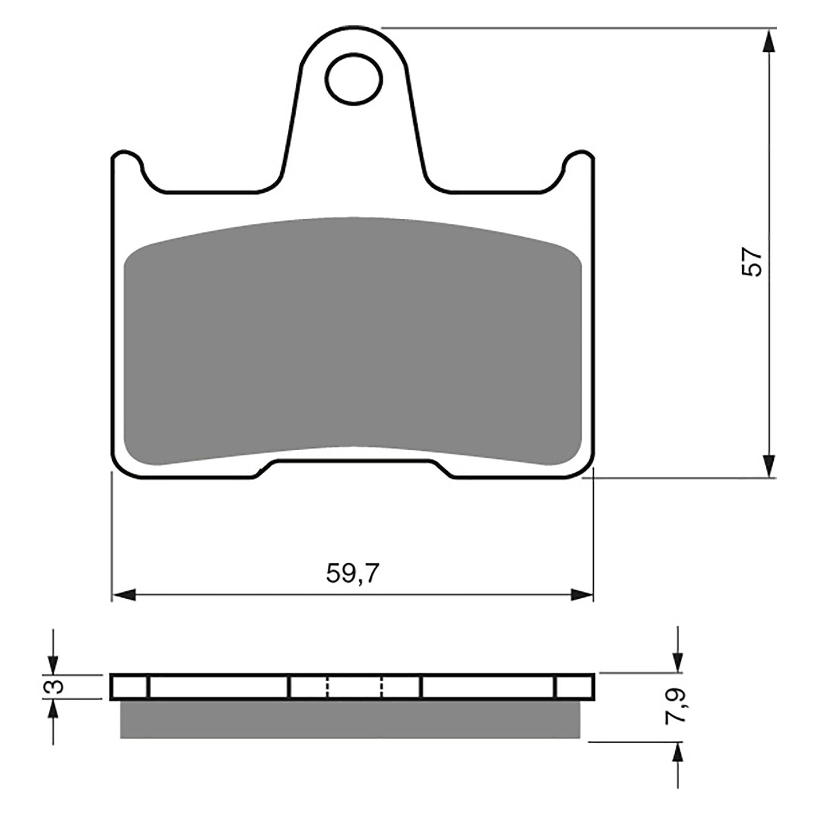 BRAKE PADS GOLDFREN SINTERED SPORTS GF148 - S3 ( PH231 ) - Image 1