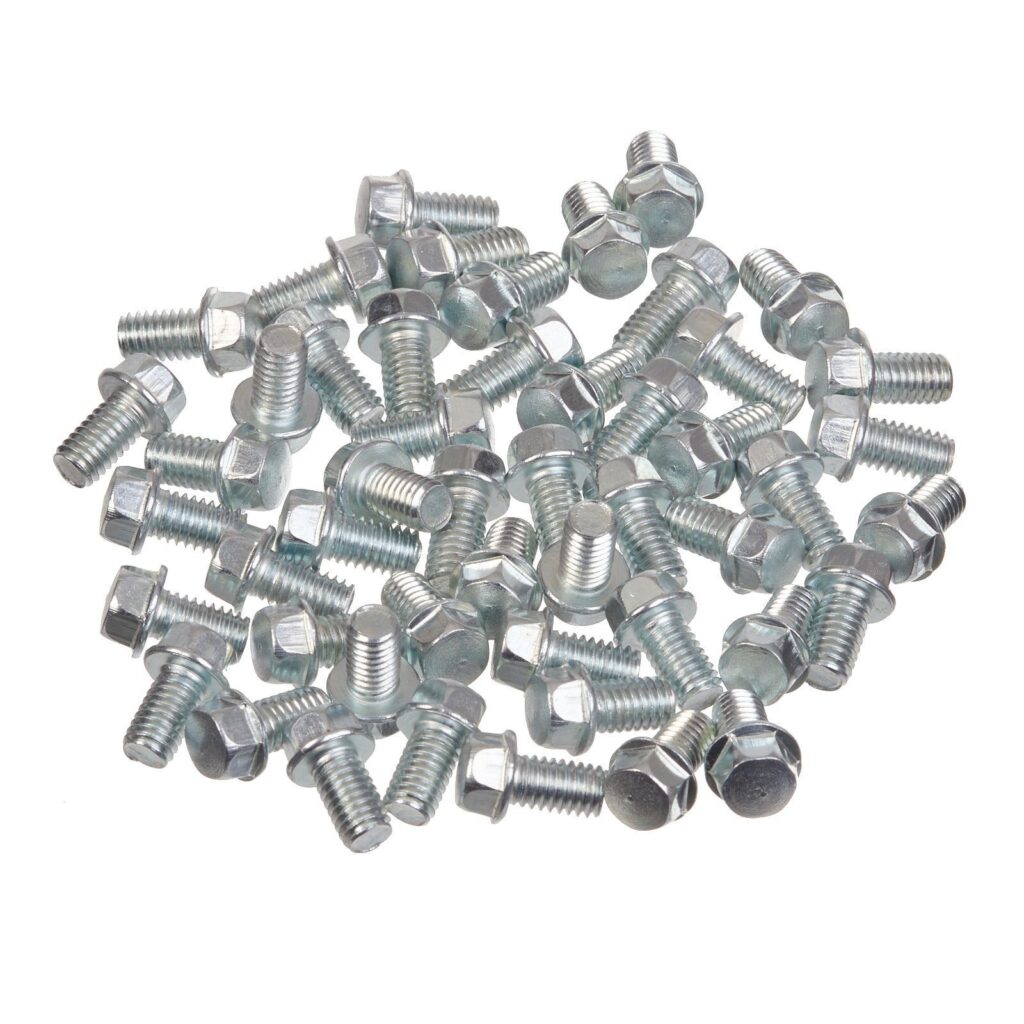 WHITES FLANGE BOLT (8mm HEAD) AF PKT=50 (thrd pitch 6 x 1.0)
