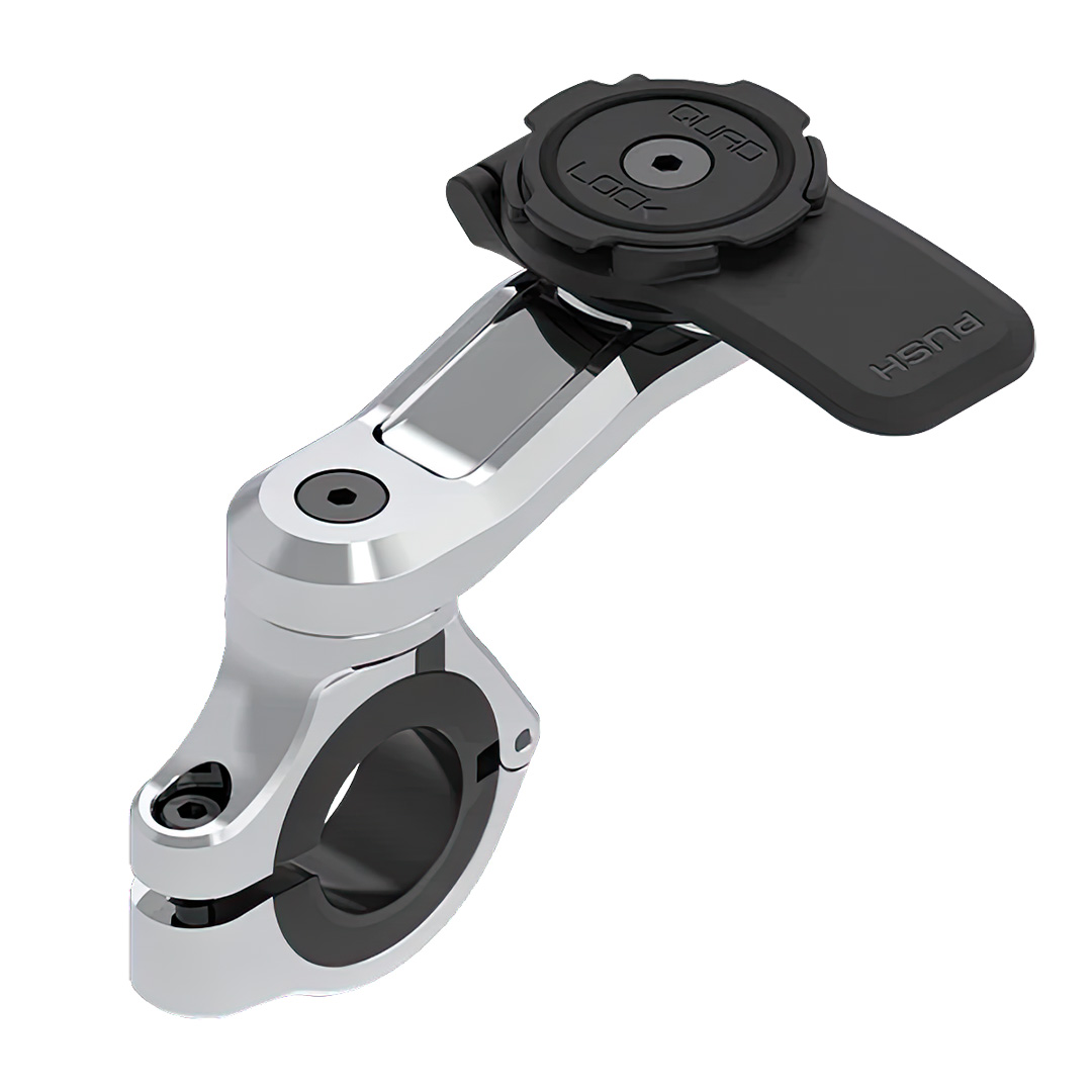 Quad Lock Motorcycle Handlebar Mount Pro Chrome - Image 1