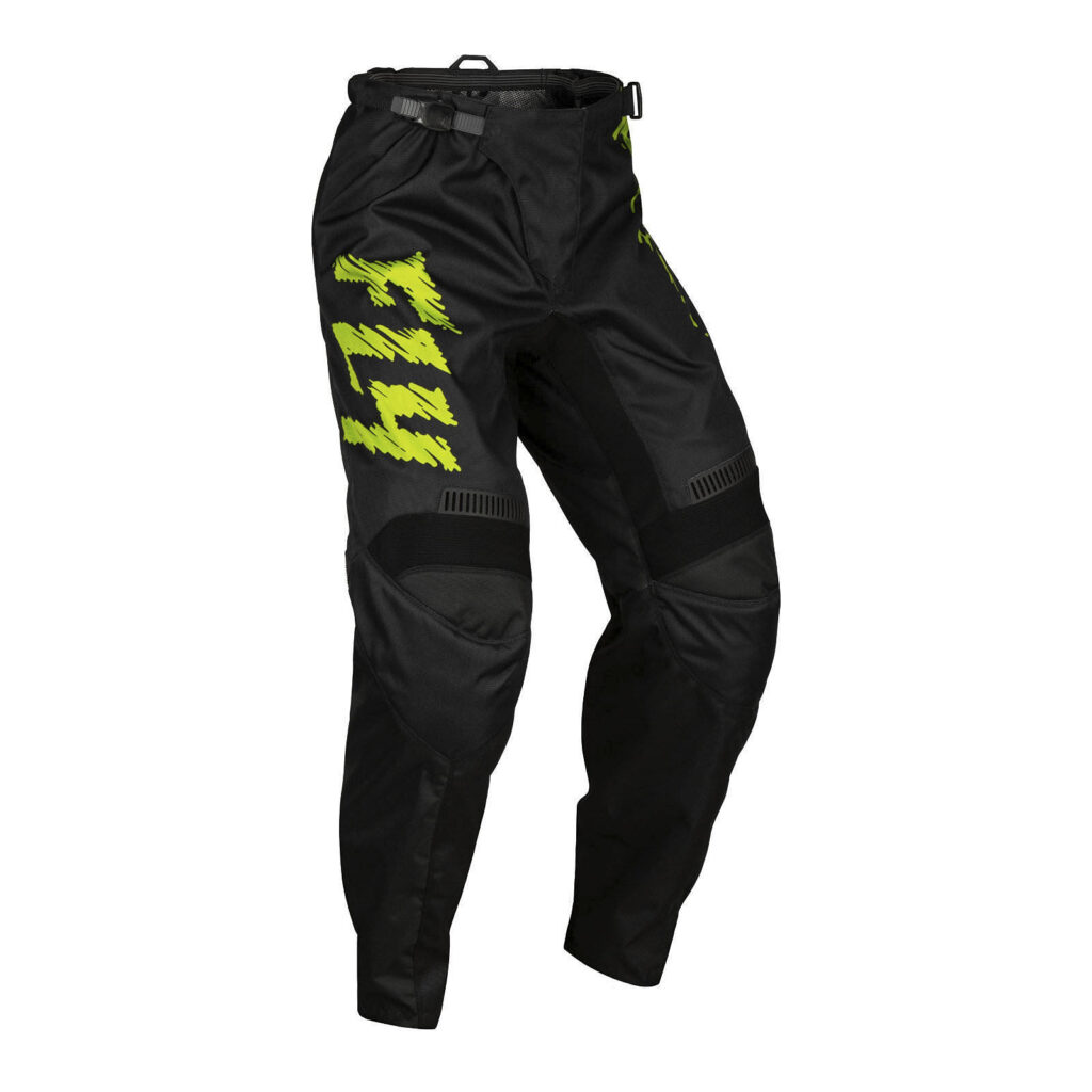 FLY Racing F-16 Motocross Pants Youth Black / Neon Green / Light Grey