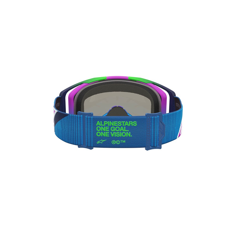 Alpinestars Vision 8 Maven Motocross Goggles Blue/Purple Mirror Pink Lens