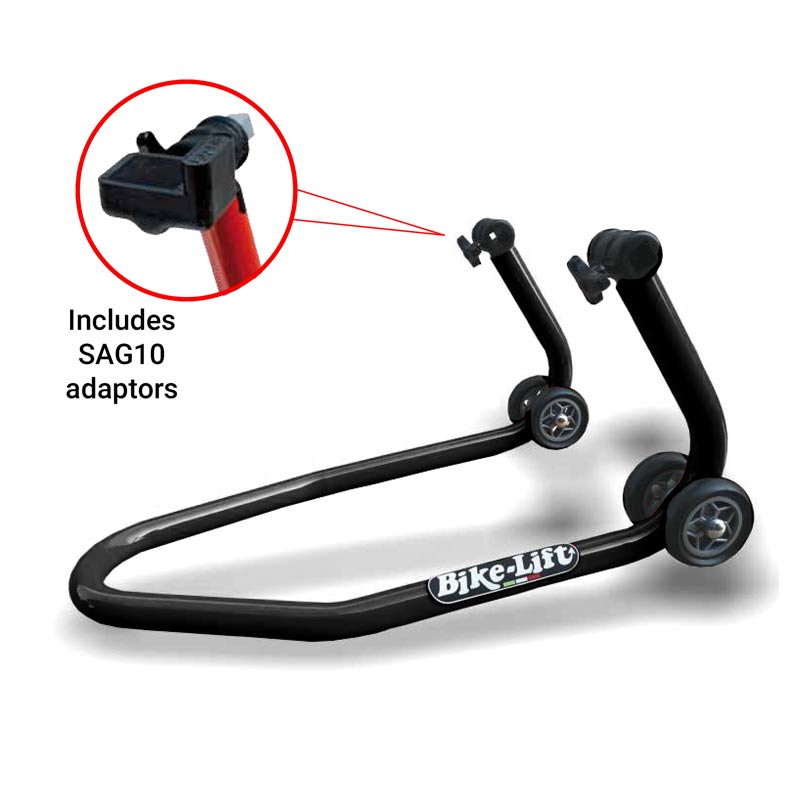FRONT ADJ. STAND **BLACK** WITH SAG RUBBER ADAPTERS