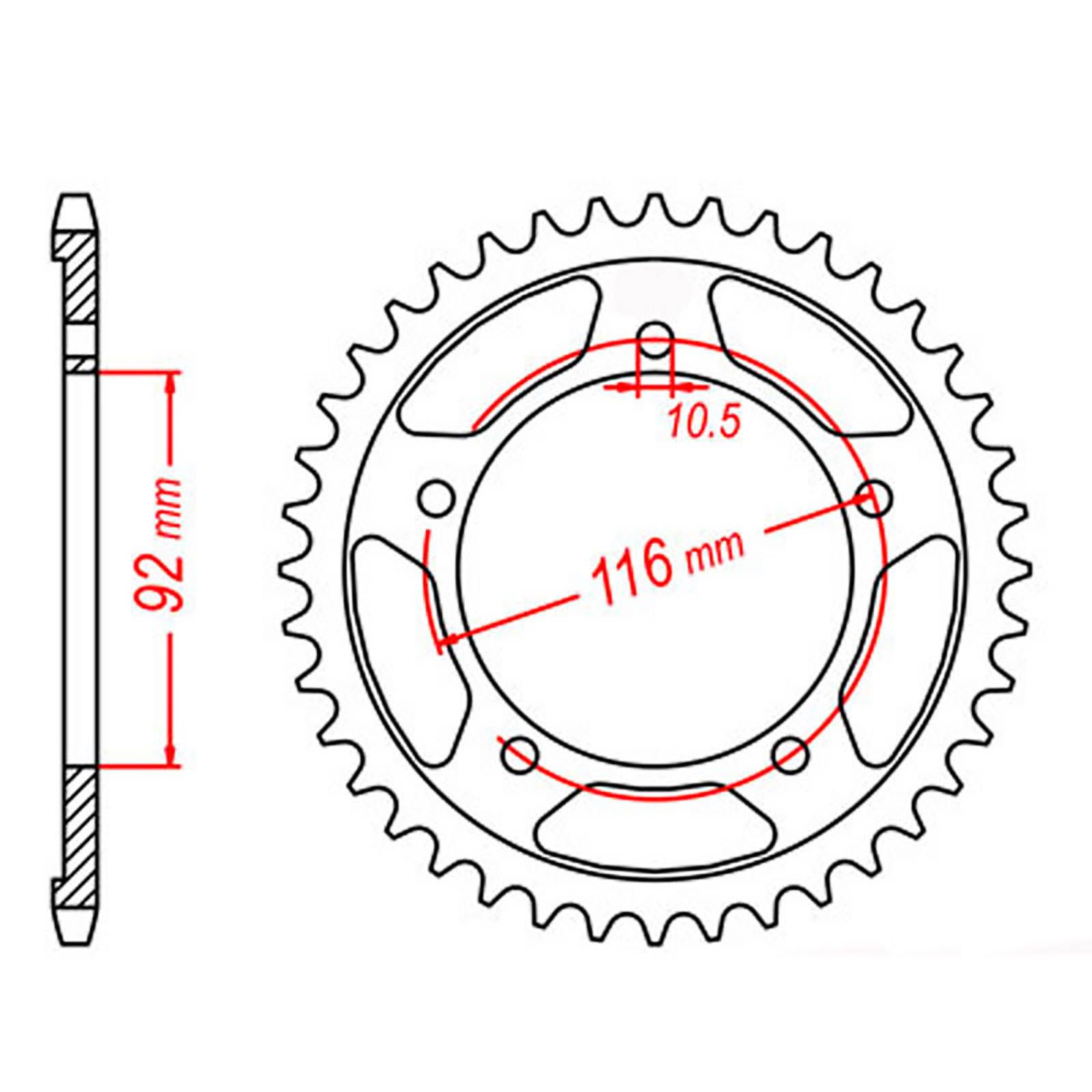 SPKT REAR OE STEEL 1493 41T #530 - Image 1