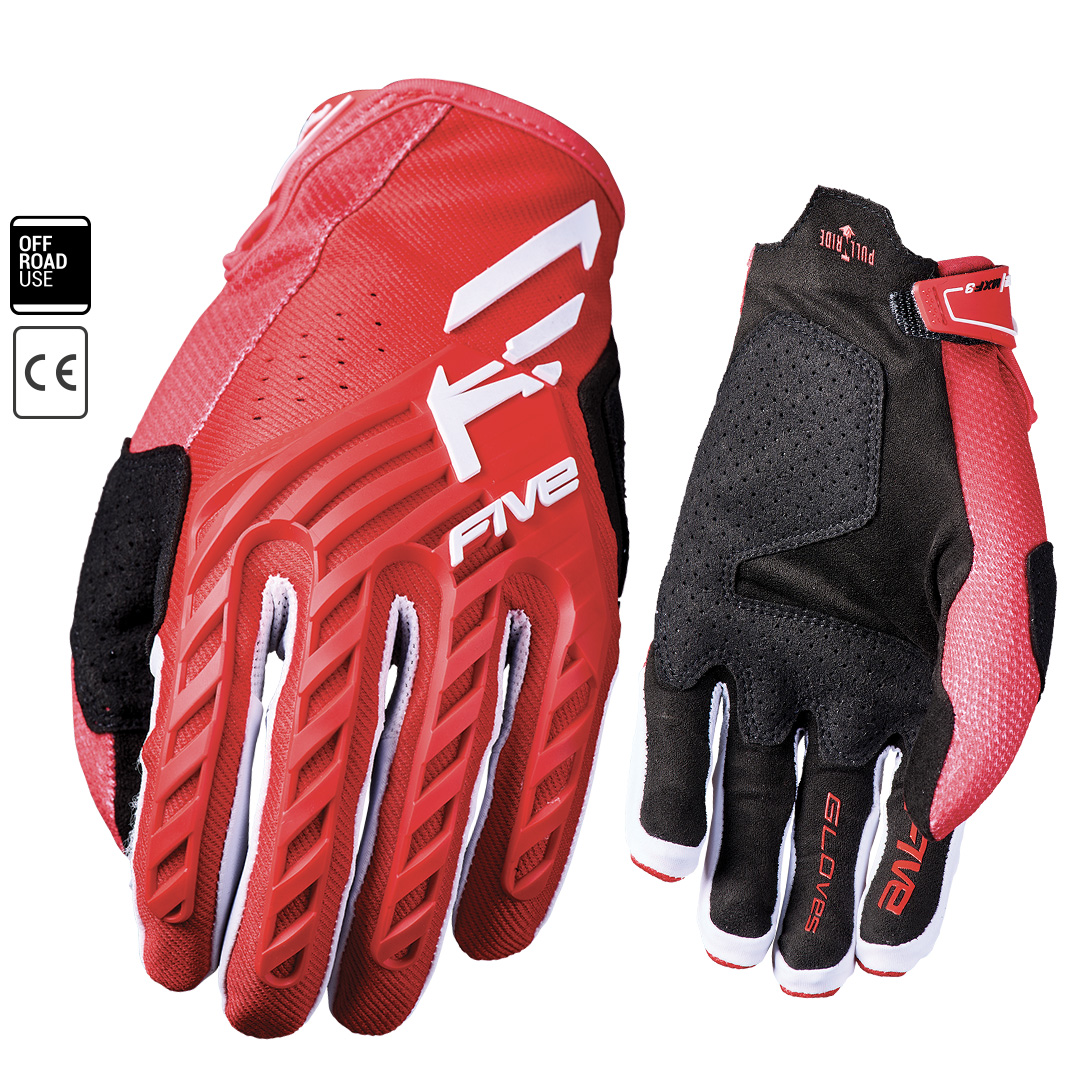FIVE MXF3 EVO Offroad Gloves Red Glove - Image 1