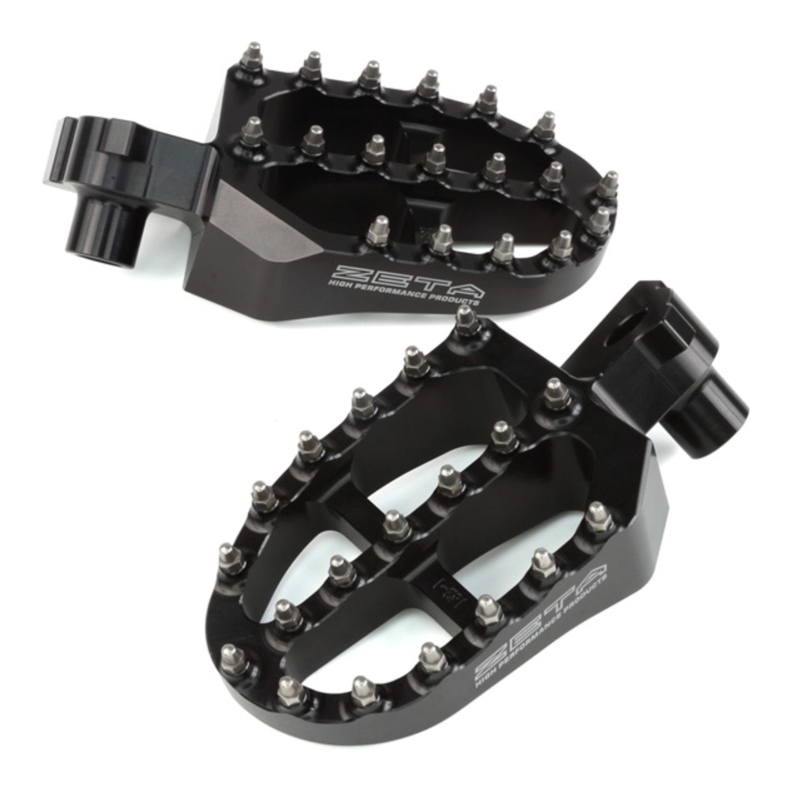 Zeta Aluminium Footpegs YZF 250-450 / YZ125-250 - Black - Image 1