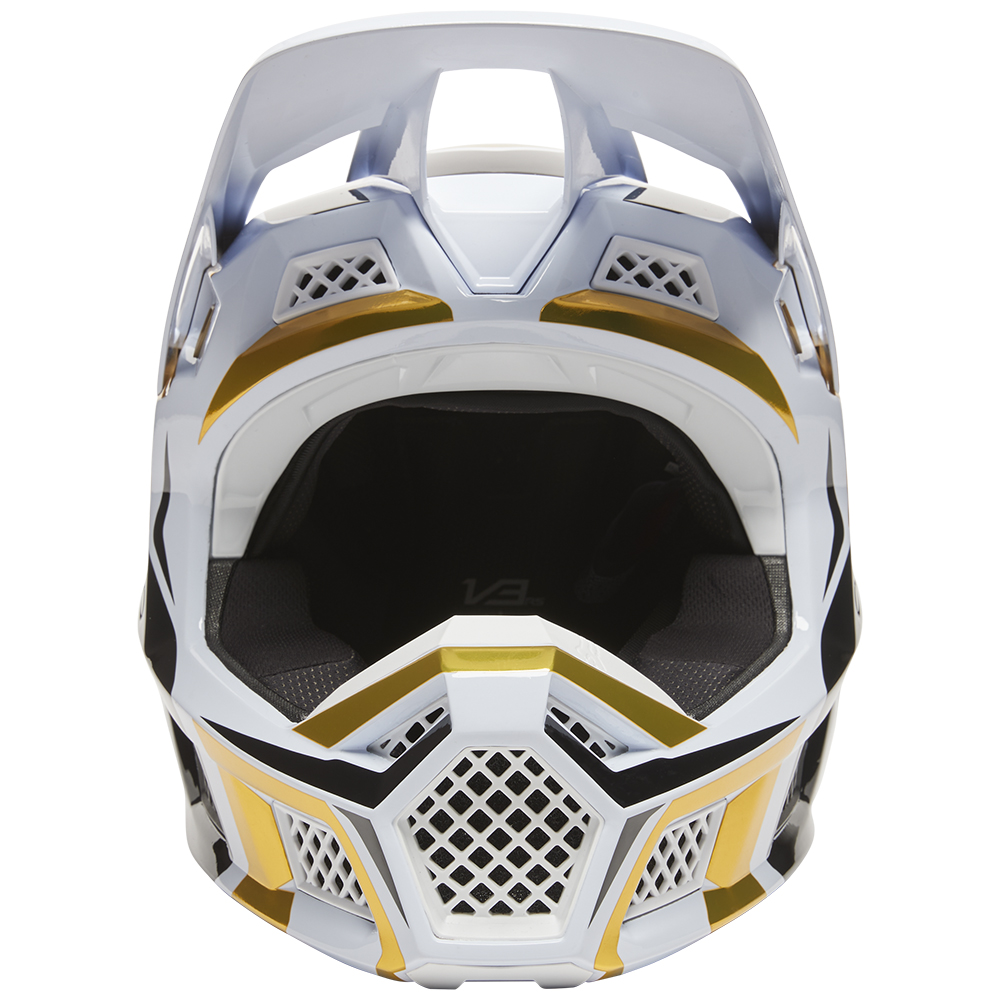 Motocross Helmet Fox V3 RS Mirer White/Black