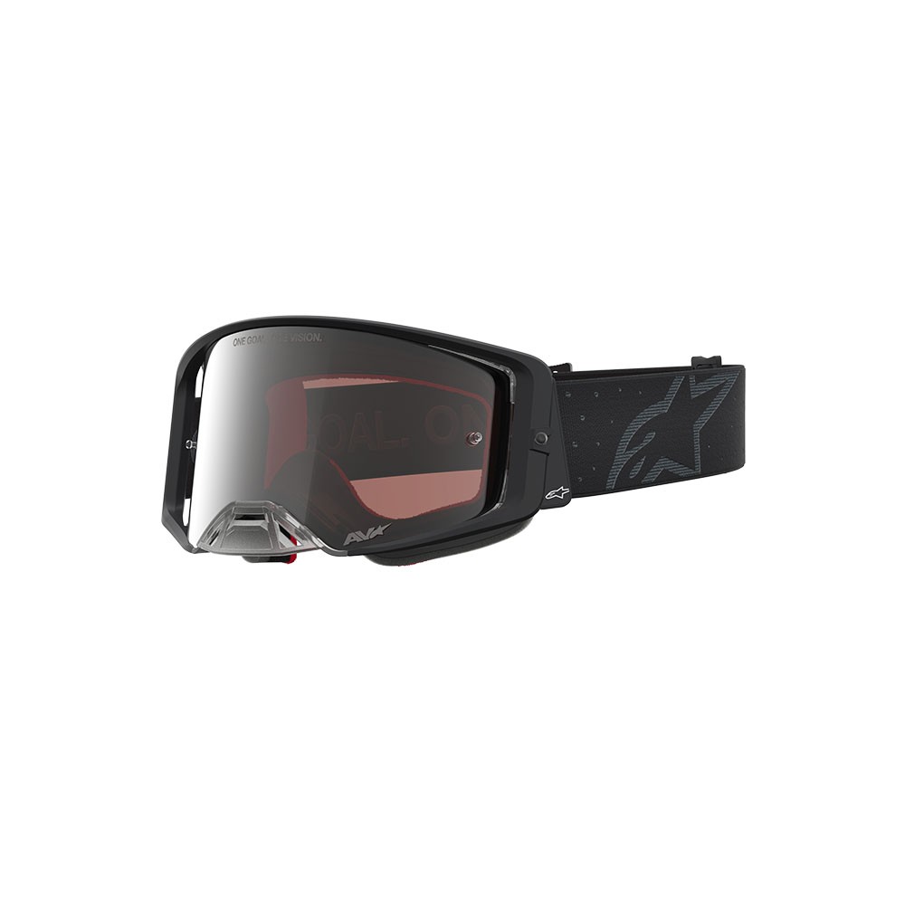 Alpinestars Supertech Cloak Motocross Goggles Black Mirror Silver Lens