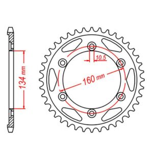 SPKT REAR RK ALLOY 1308 46T #520 - Image 1