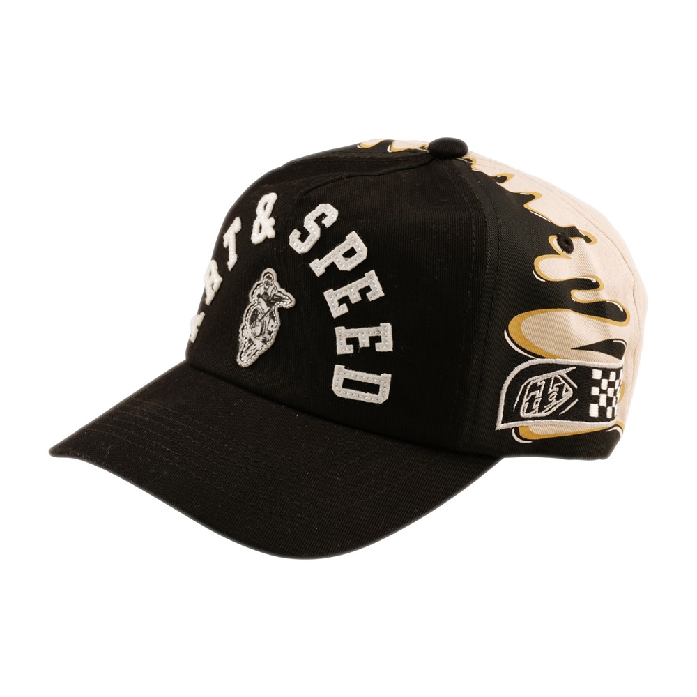 Troy Lee Designs Finish Line Unstructured Curved Snapback Black/Pumice