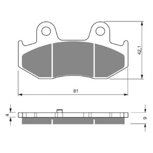 BRAKE PADS GOLDFREN SINTERED SPORTS GF267 - S3 ( PH355 ) - Image 1