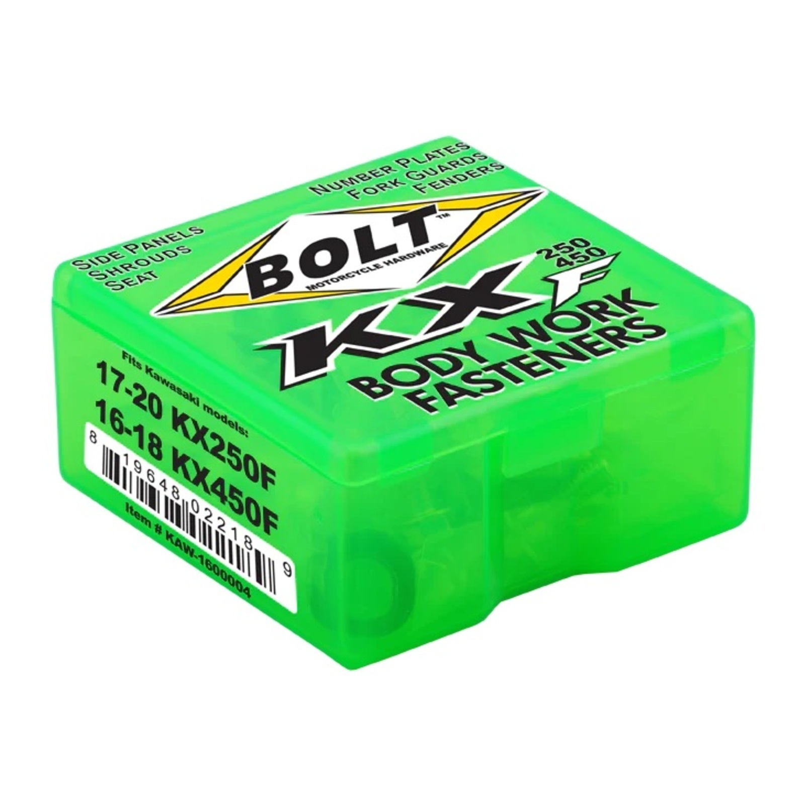 BOLT PLASTICS FASTENER KIT KAW KX450F 16-18 KX250F 17-20 - Image 1
