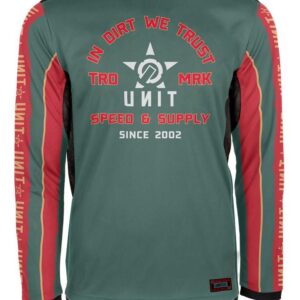 Unit Luxo Motocross Jersey Slim Fit Green - Image 1