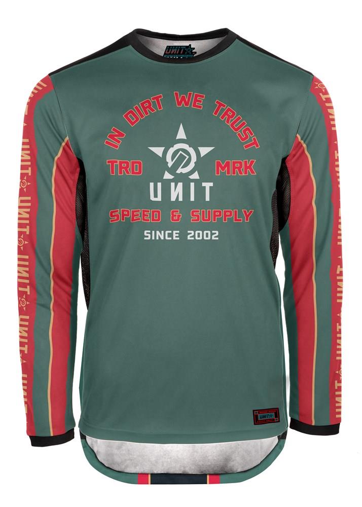 Unit Luxo Motocross Jersey Slim Fit Green