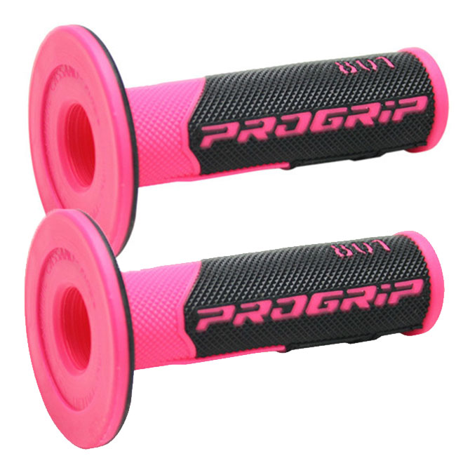 Progrip Gel MX grips 115mm Pink Fluro/Black