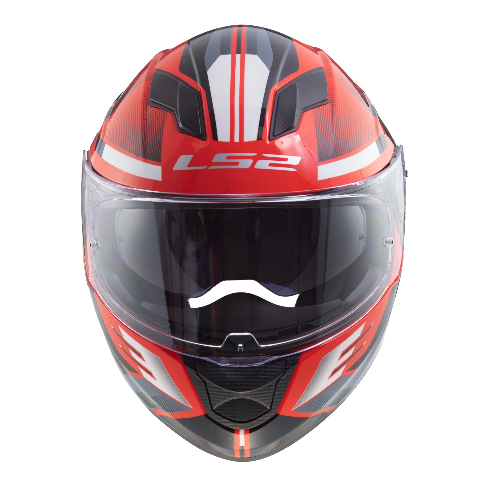 LS2 FF320 Stream Evo Road Helmet Shadow Red/White - Image 3