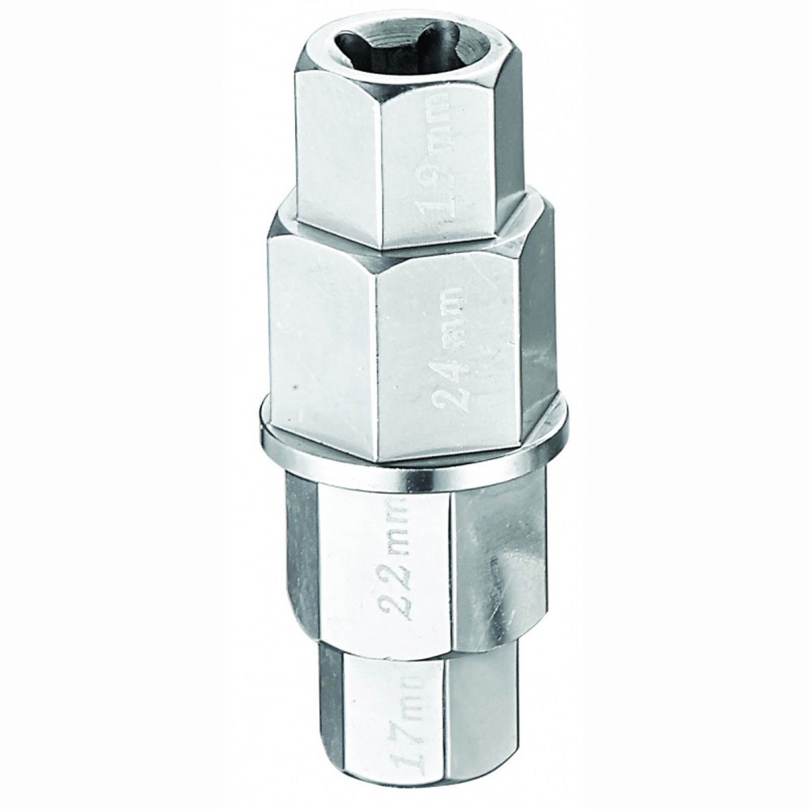 WHITES 4-IN-1 HEX AXLE TOOL 17 19 22 24mm ALUM - Image 1