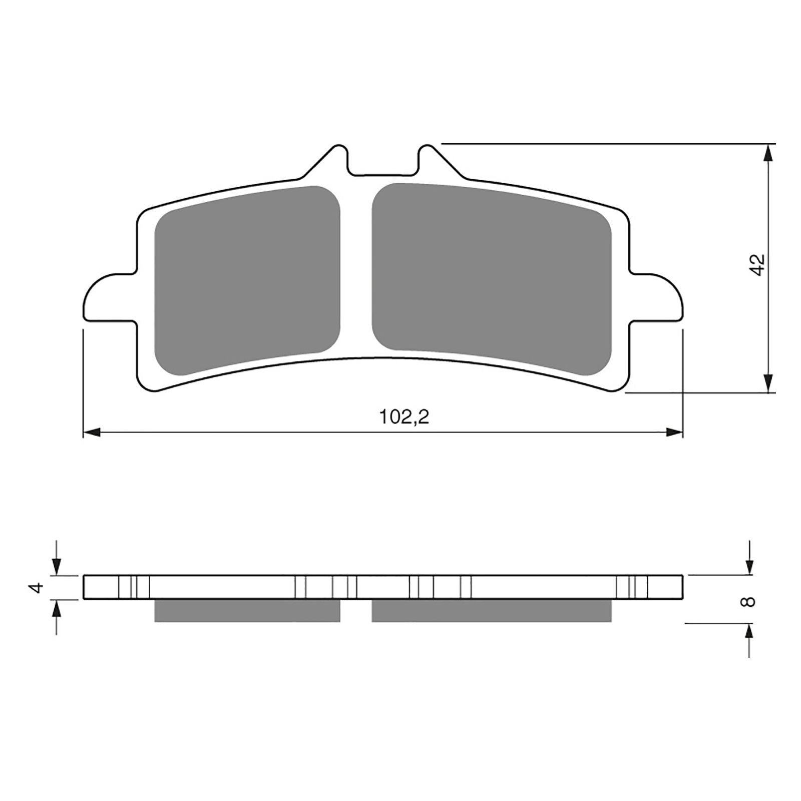BRAKE PADS GOLDFREN SINTERED SPORTS GF258 - S3 ( PH389 ) - Image 1