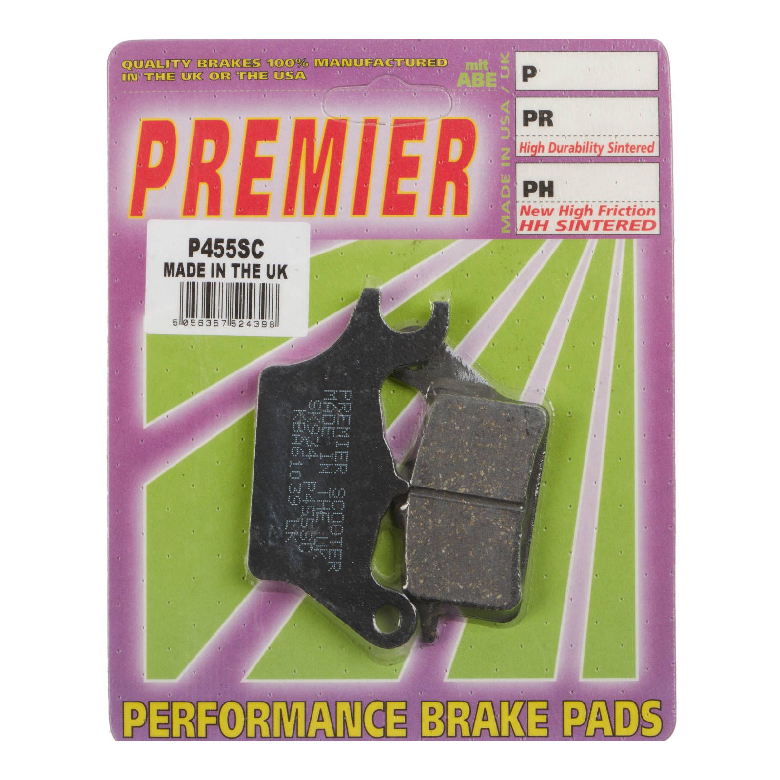 PREMIER BRAKE PADS P455SC - HON XRM125 - Image 1