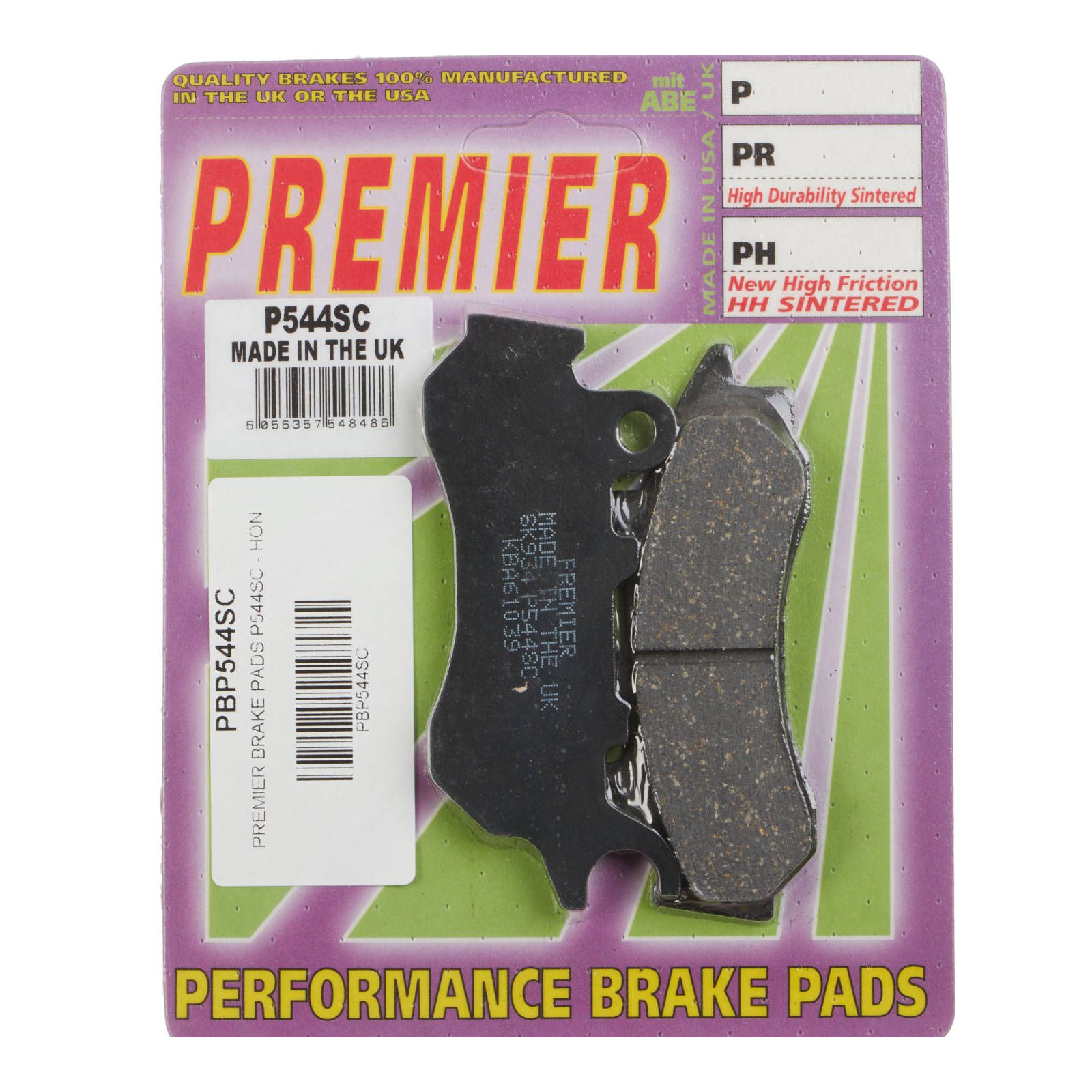 PREMIER BRAKE PADS P544SC - HON - Image 1