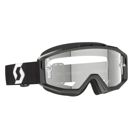 Scott SPLIT OTG Motocross Goggles Black/White Clear lens