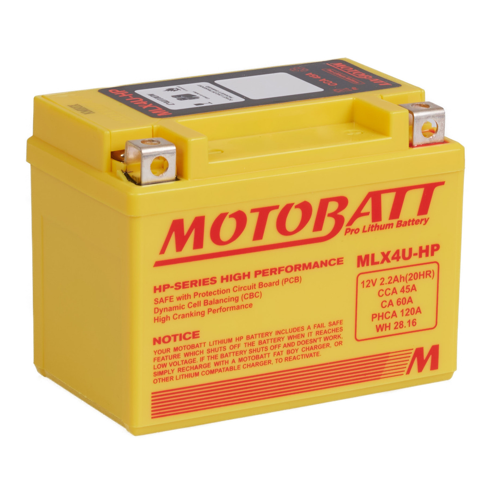 Motobatt Pro Lithium Battery MLX4U-HP - Image 1