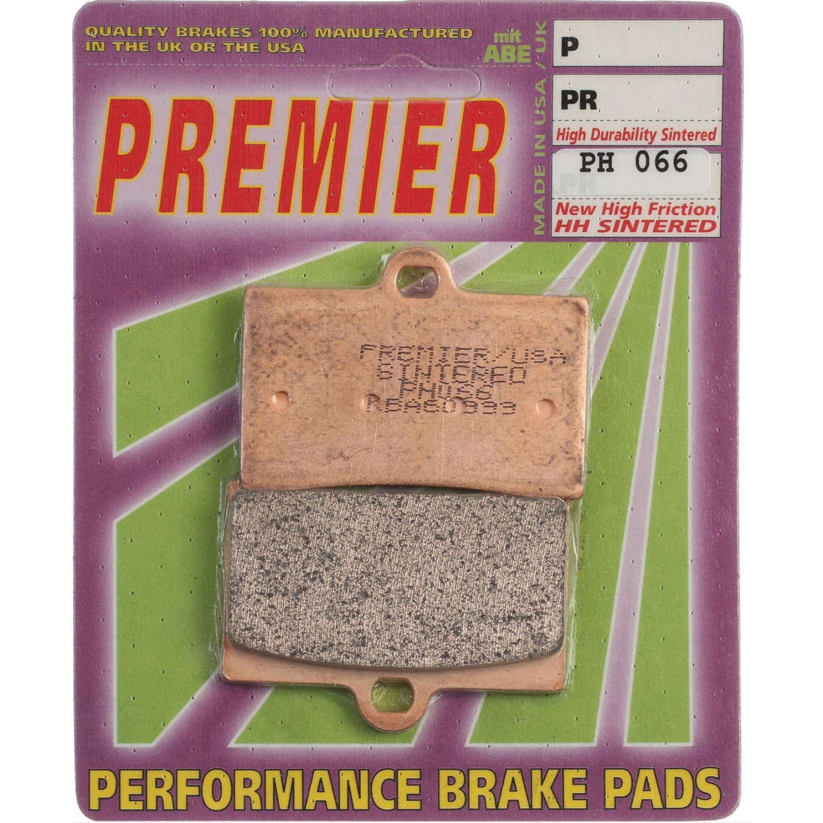 PREMIER BRAKE PADS HI-PERF SINT PH066 - DUC - Image 1