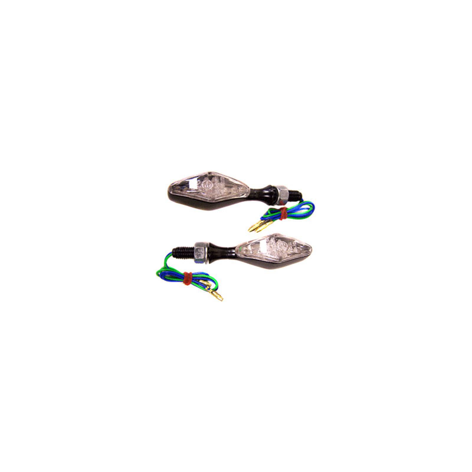 WHITES FLASHER UNI LED DIAMOND BLK PAIR - Image 1