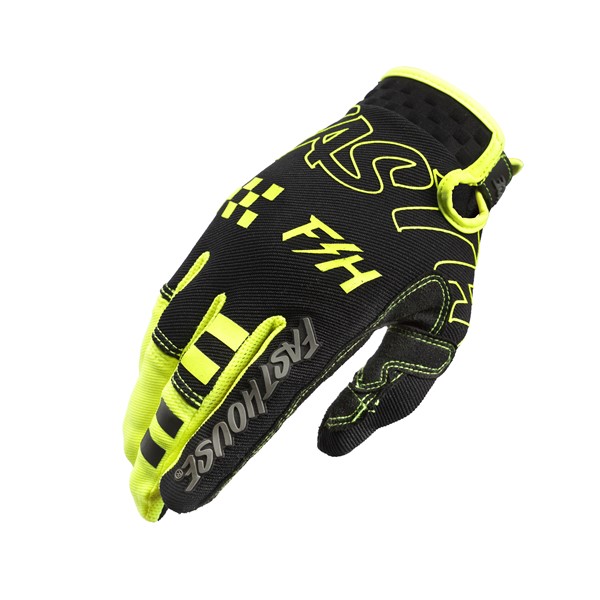 Fasthouse Speed Style Riot Motocross Gloves Youth Black/High Viz