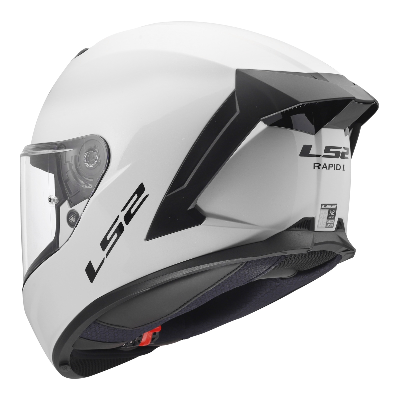 LS2 FF820 Rapid III Road Helmet Solid Gloss White - Image 2
