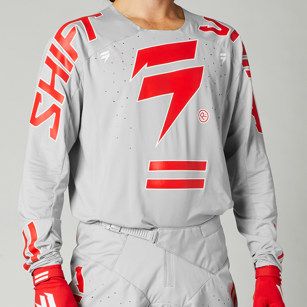 Motocross Jersey Shift Black Label King Grey/Red