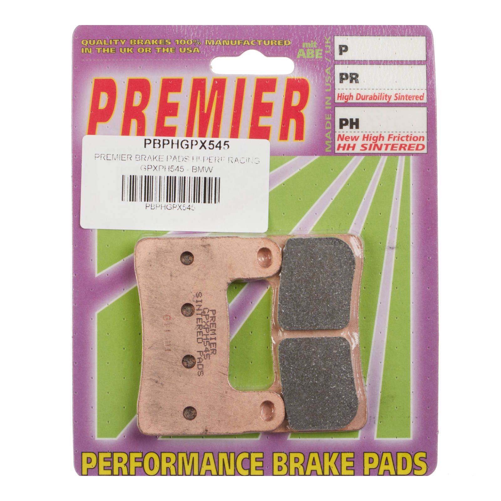 PREMIER BRAKE PADS HI-PERF RACING GPXPH545 – BMW