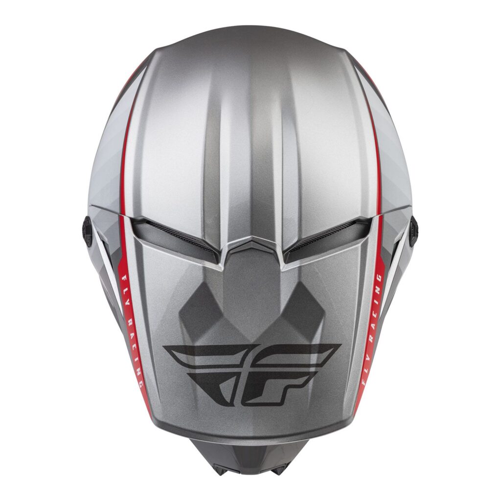 Fly Kinetic Drift Motocross Helmet Charcoal/Grey/Red