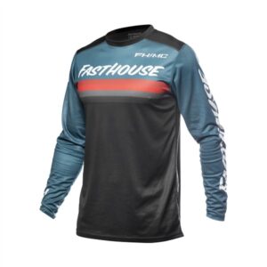 Fasthouse Carbon Force Motocross Jersey Youth Teal - Image 1