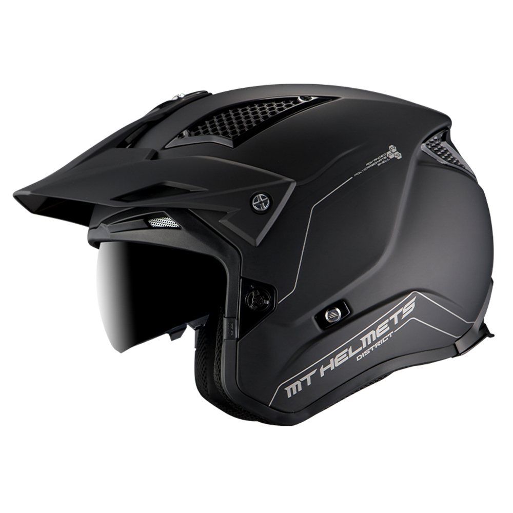 MT District SV Trials Helmet Matte Black