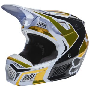 Motocross Helmet Fox V3 RS Mirer White/Black - Image 2