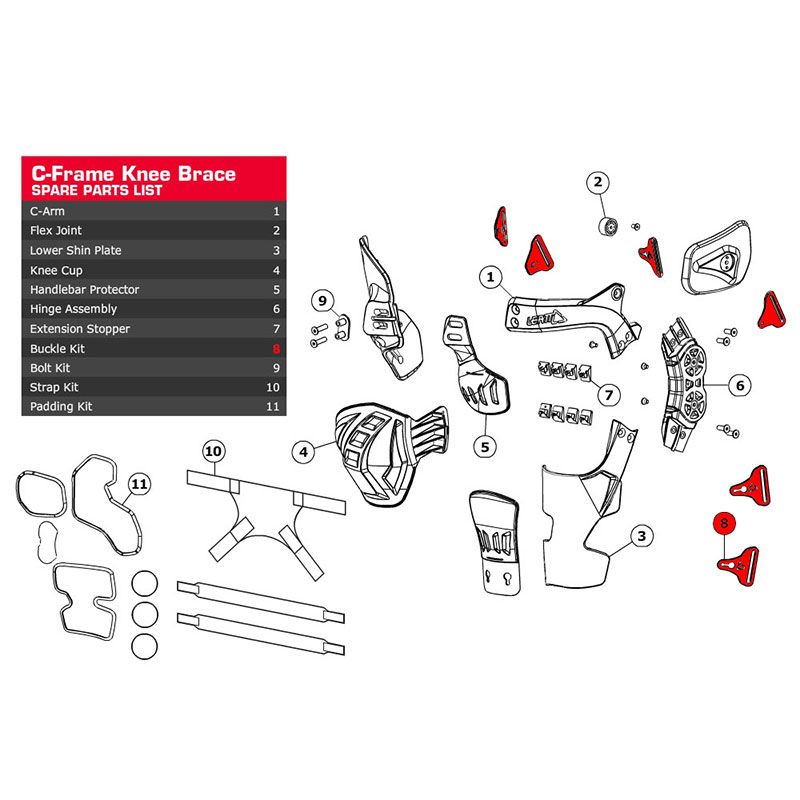 BUCKLE KIT C-FRAME CARBON PAIR